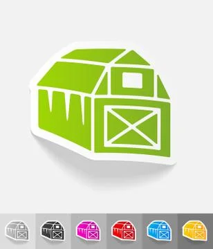 Realistic design element. barn Stock-Illustration