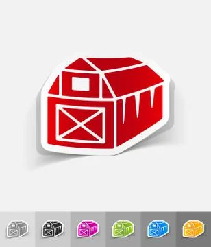 Realistic design element. barn Stock-Illustration