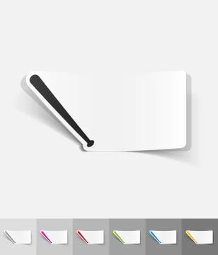 Realistic design element. baseball bat Stock Illustration