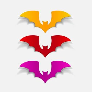 Realistic design element: bat Illustrazione stock