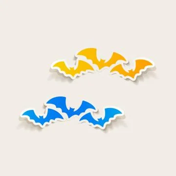 Realistic design element: bat Stock Illustration