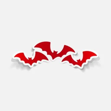 Realistic design element: bat イラスト素材
