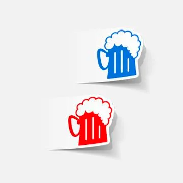 Realistic design element: beer Stock Illustration