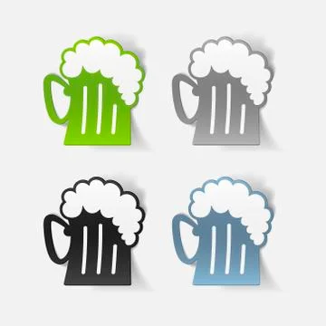 Realistic design element: beer Stock Illustration