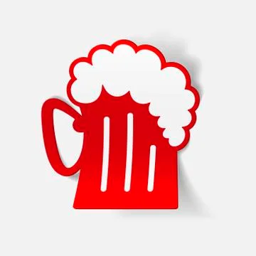 Realistic design element: beer Stock Illustration