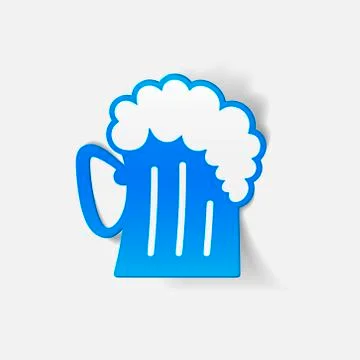 Realistic design element: beer Stock Illustration