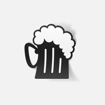 Realistic design element: beer Stock Illustration
