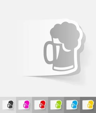 Realistic design element. beer Stock Illustration