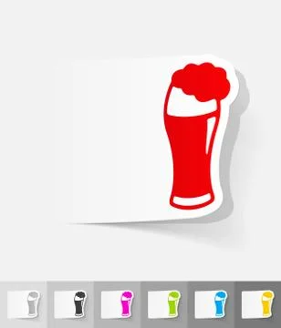 Realistic design element. beer Stock Illustration