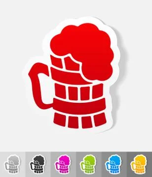 Realistic design element. beer Stock Illustration