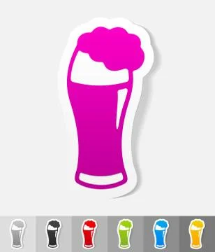 Realistic design element. beer Stock Illustration