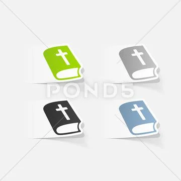 Realistic design element: bible Stock Illustration