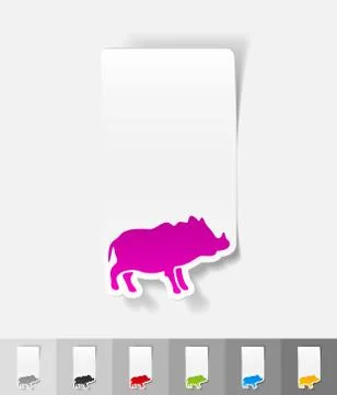 Realistic design element. boar Stock-Illustration