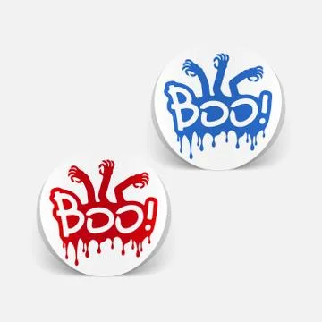 Realistic design element: boo Stock Illustration