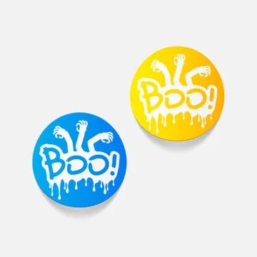 Realistic design element: boo 스톡 일러스트