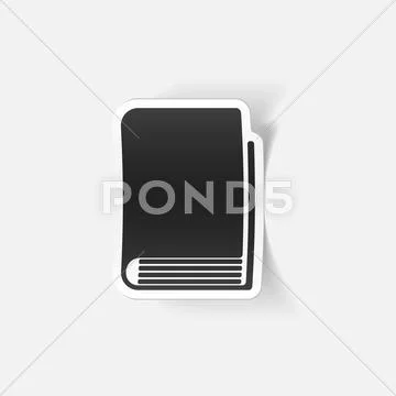 Realistic design element: book Stock Illustration