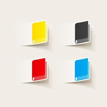 Realistic design element: book Stock Illustration