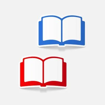 Realistic design element: book Stock Illustration