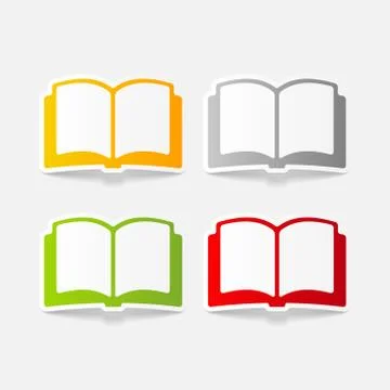 Realistic design element: book Stock Illustration