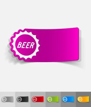 Realistic design element. bottle cap Illustrazione stock