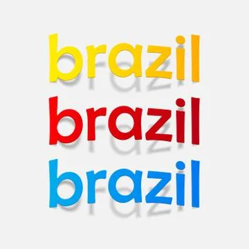 Realistic design element: brazil Stock Illustration