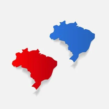 Realistic design element: brazil Stock Illustration
