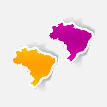 Realistic design element: brazil Stock Illustration