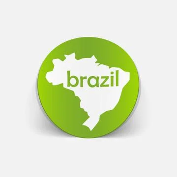 Realistic design element: brazil Stock Illustration