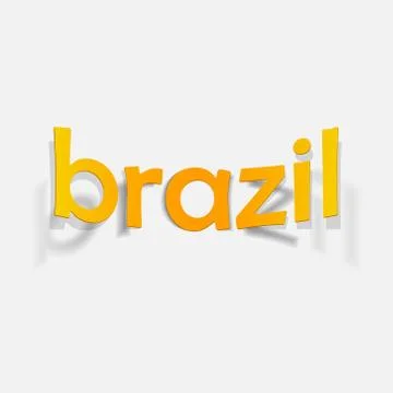 Realistic design element: brazil Stock Illustration