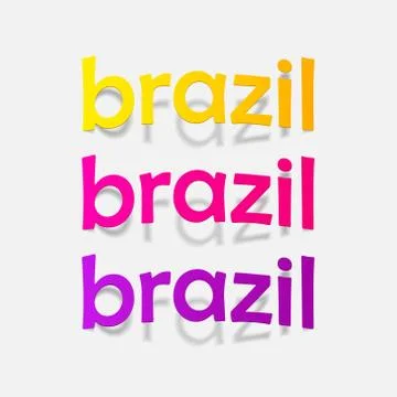 Realistic design element: brazil Stock Illustration