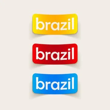 Realistic design element: brazil Stock Illustration