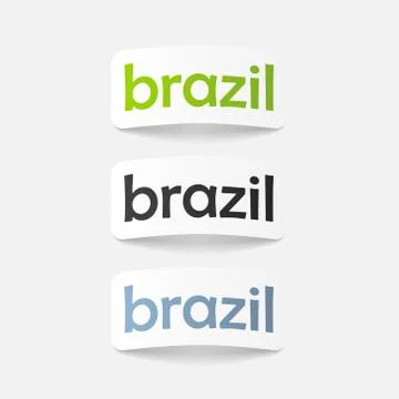 Realistic design element: brazil Stock Illustration