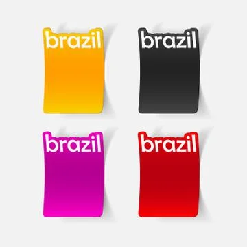 Realistic design element: brazil Stock Illustration