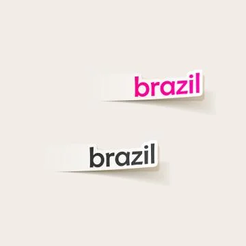 Realistic design element: brazil Stock Illustration