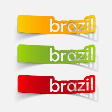 Realistic design element: brazil Stock Illustration
