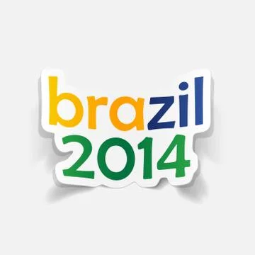 Realistic design element: brazil Stock Illustration