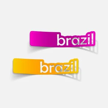 Realistic design element: brazil Stock Illustration