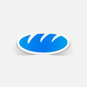 Realistic design element: bread 库存插图