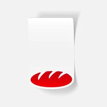 Realistic design element: bread 库存插图