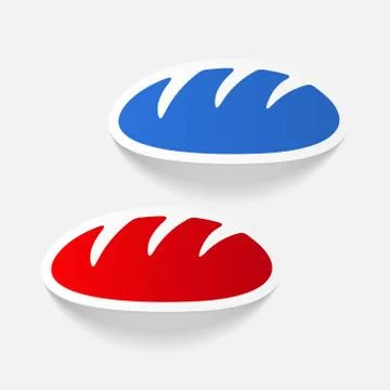 Realistic design element: bread 库存插图