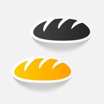 Realistic design element: bread 库存插图