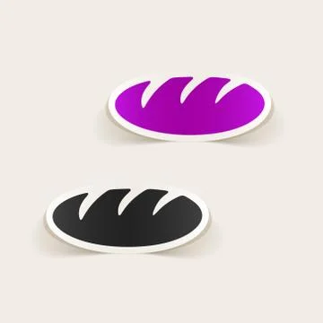 Realistic design element: bread 库存插图