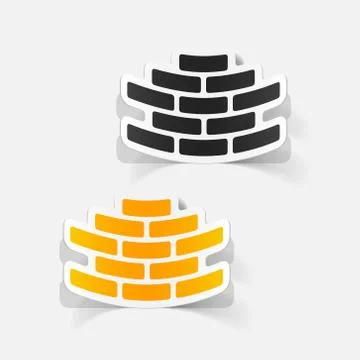 Realistic design element: brickwork Stock Illustration