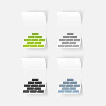 Realistic design element: brickwork Stock Illustration