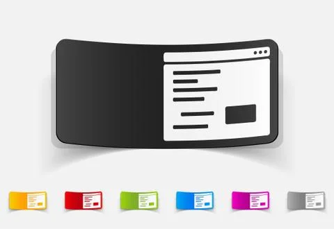 Realistic design element. browser window Stock Illustration