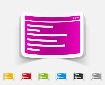 Realistic design element. browser window Stock Illustration