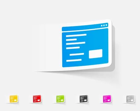 Realistic design element. browser window Stock Illustration
