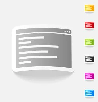 Realistic design element. browser window Stock Illustration