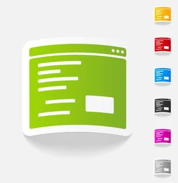Realistic design element. browser window Stock Illustration