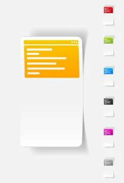Realistic design element. browser window Stock Illustration